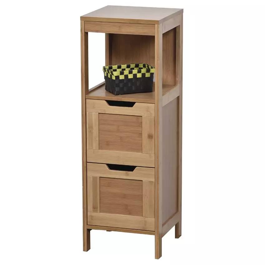 Meuble bas de salle de bain (30 x H89,5 cm) Mahé bambou
