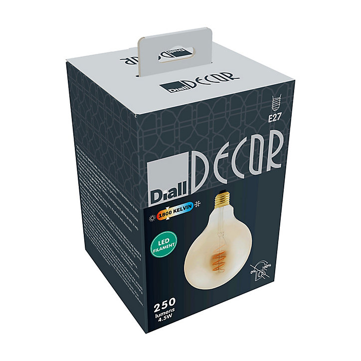Ampoule LED globe E27 250lm 5W = 25W Ø12.5cm Diall blanc chaud