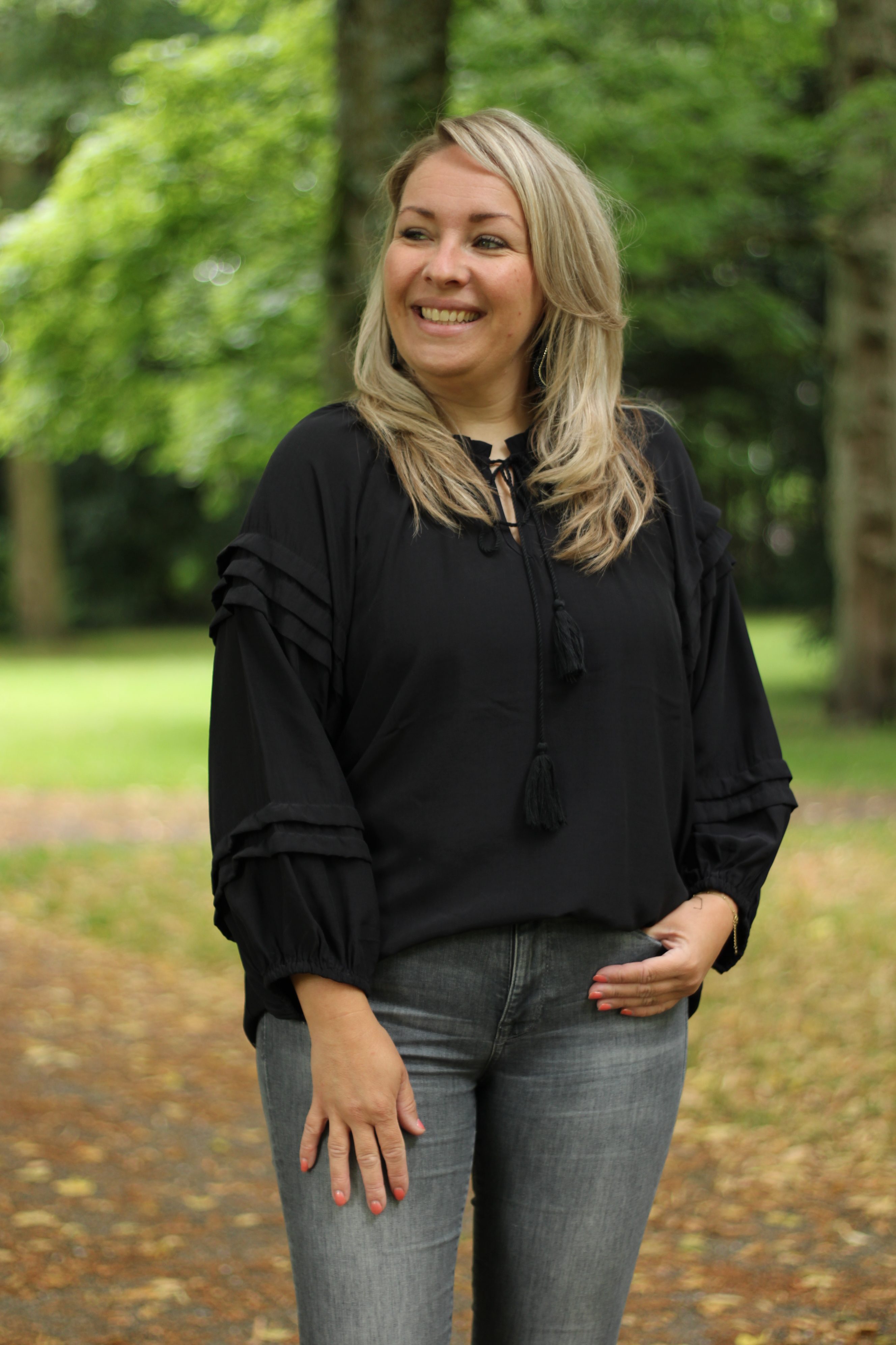 Culture - Asmine Wide Sleeve Blouse - Black
