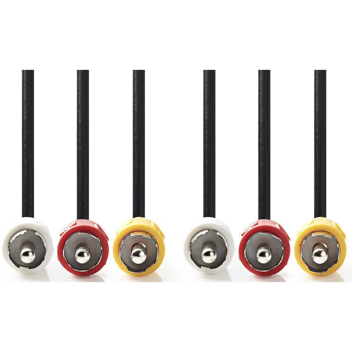 Nedis CVGP24300BK100 videokabel 3x RCA male - 3x RCA male 10m