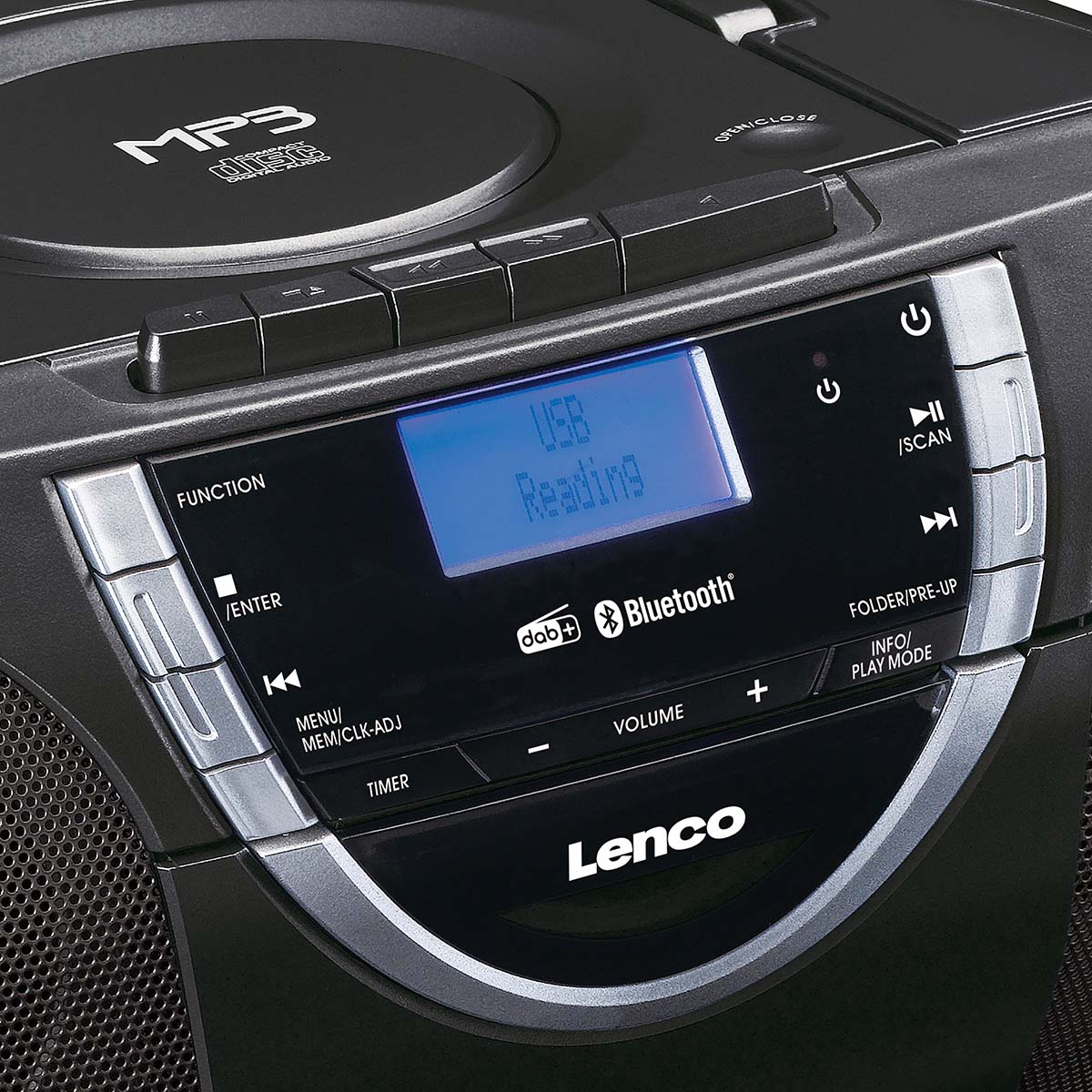 Lenco scd-6900bk cd-speler boombox - zwart,zilver