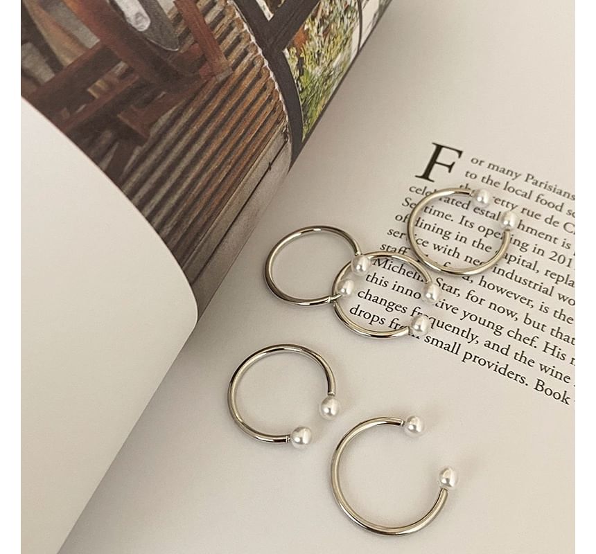 Gemsha - Open ring met imitatieparels