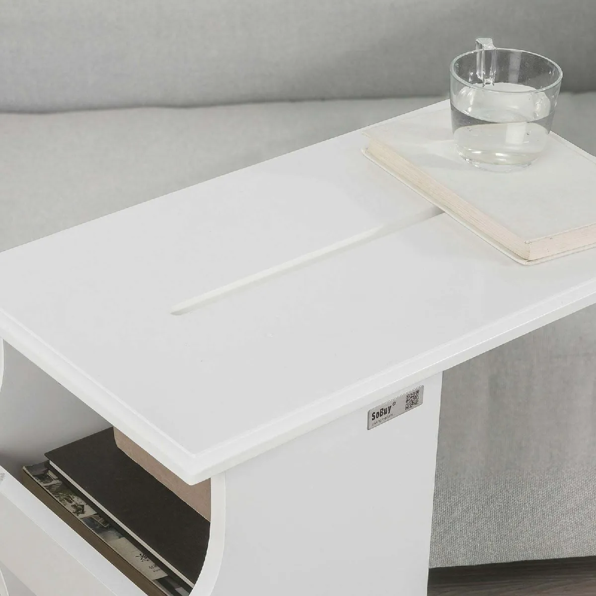 SoBuy Table d’Appoint roulante FBT67-W