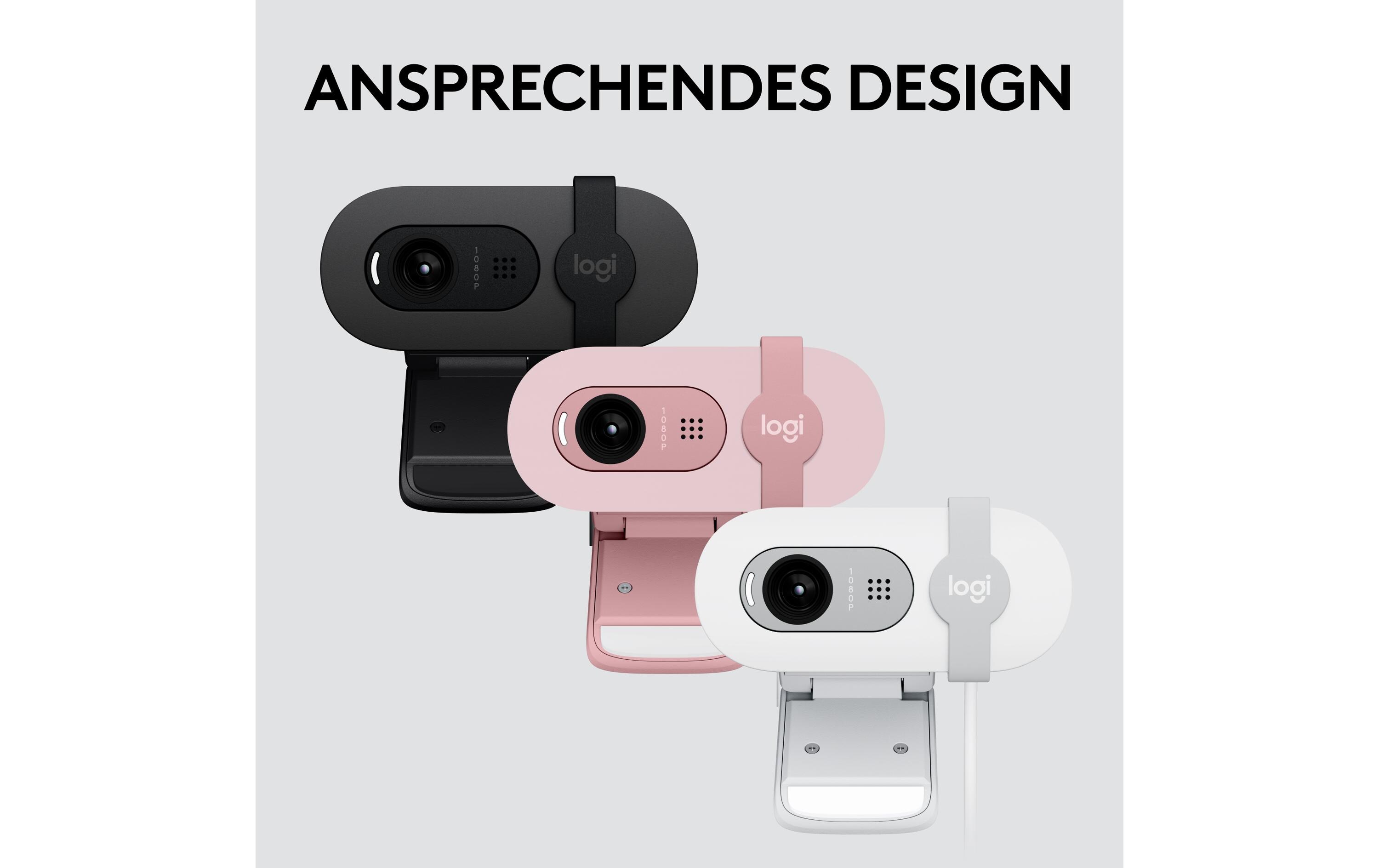 Brio 100 RosaFull HD-Webcam mit integrierter Abdeckblende