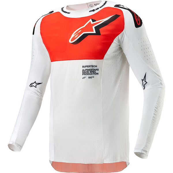 Alpinestars - Maillot Supertech Ward Blanc / Orange