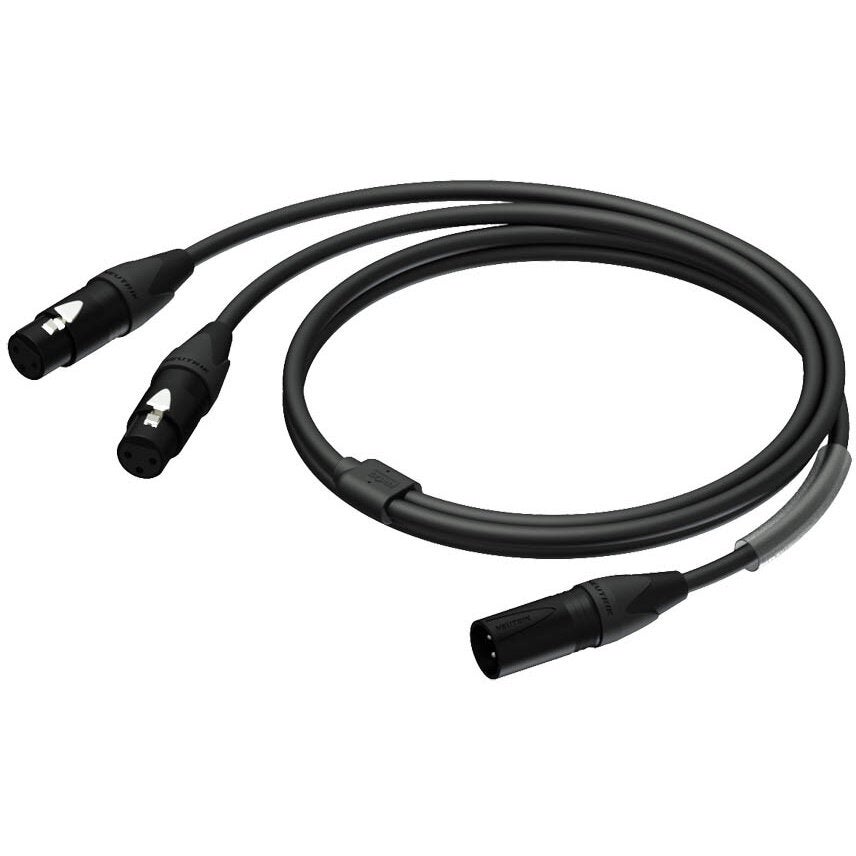 Procab PRA736 Prime XLR male - 2x XLR female 1.50 meter