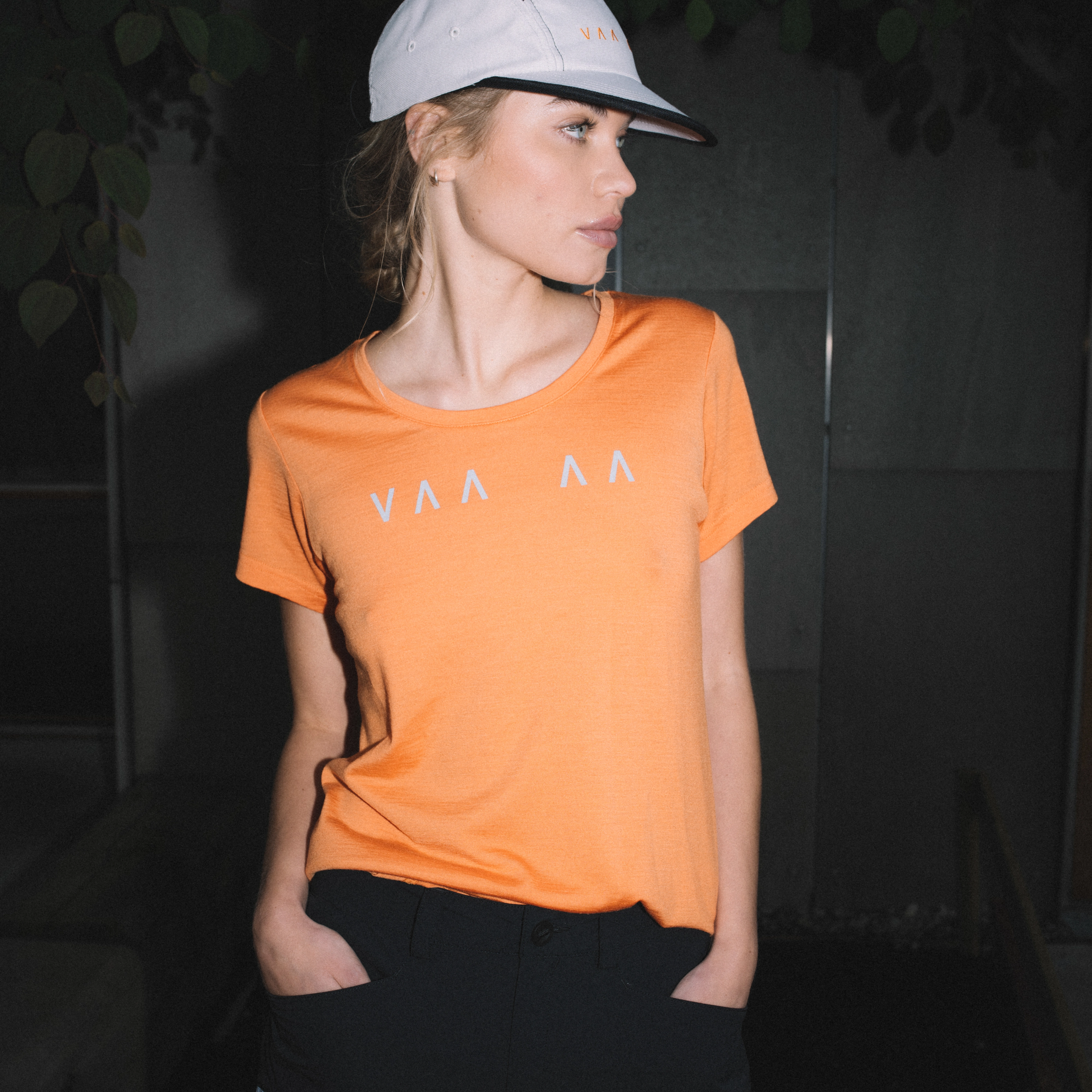 Vaagaa Explore Merino Tee Women Faded Orange