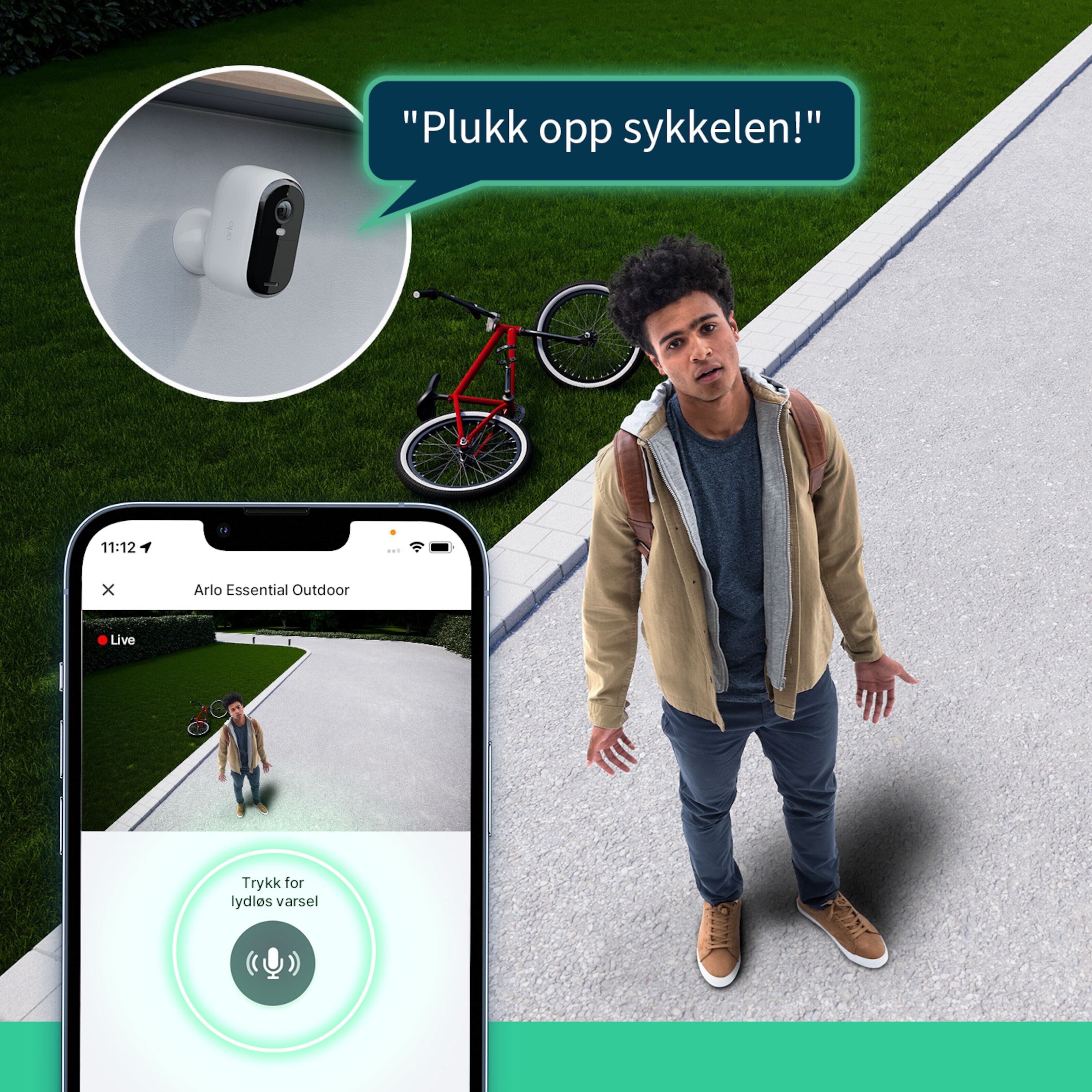 Arlo Essential 2 overvåkingskamera HD 3-pk.
