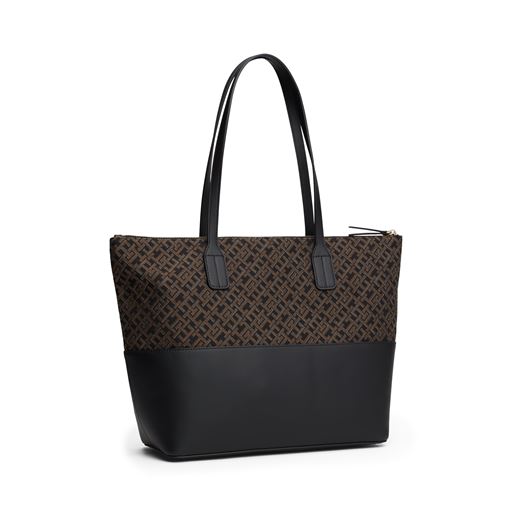Tommy Hilfiger Jacquard Tote, Black