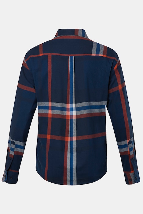 Men+ Karo-Flanellhemd, Langarm, Kentkragen, Modern Fit, bis 8 XL
