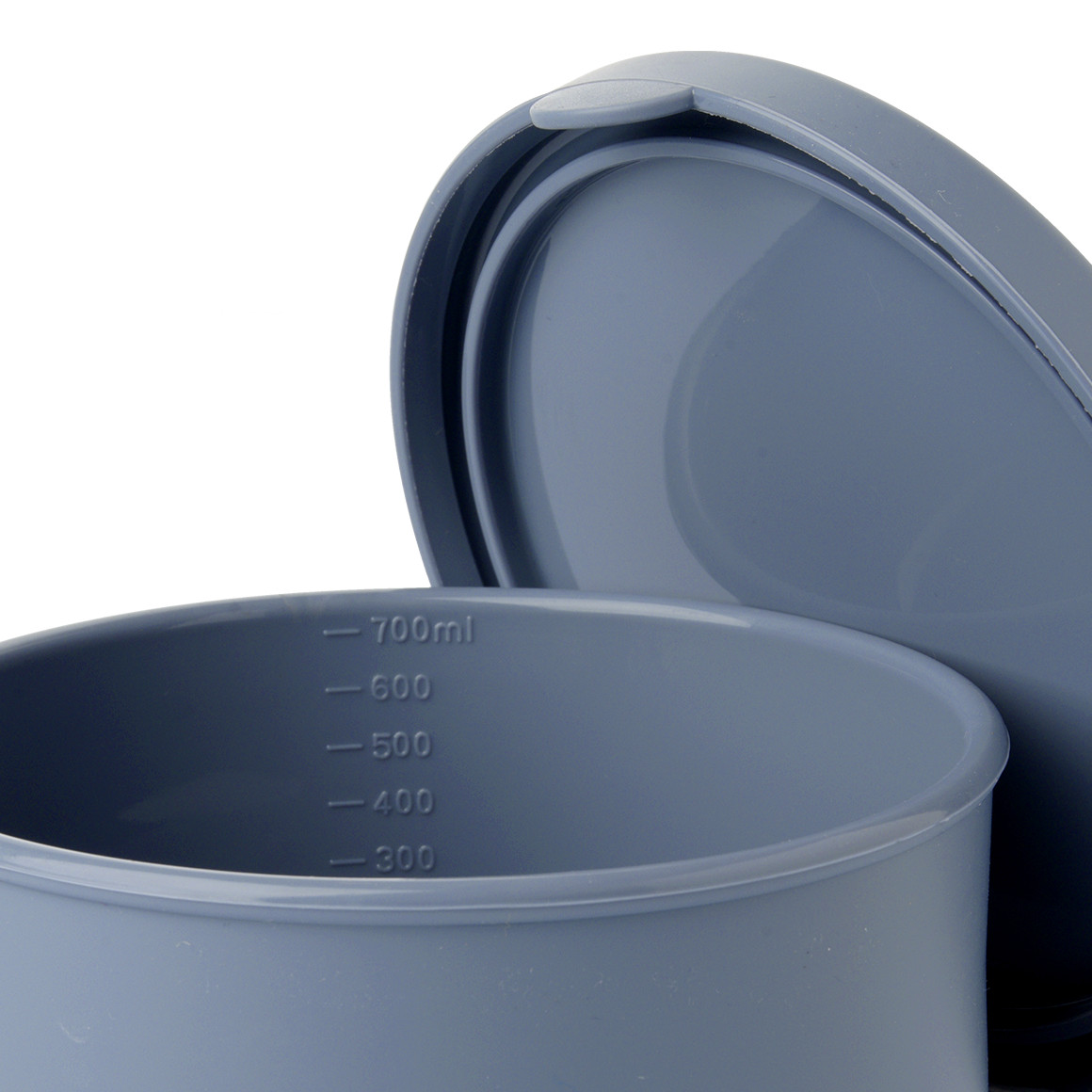 Topomini Pure Collection Große Silikon-Dose mit Deckel blaugrau