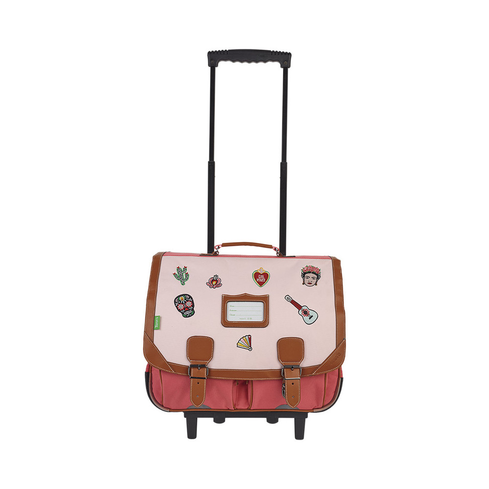 Cartable trolley Adriana rose