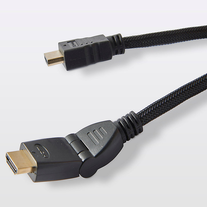 Câble HDMI Mâle / Mâle coudé 4K noir Blyss Or, 3 m