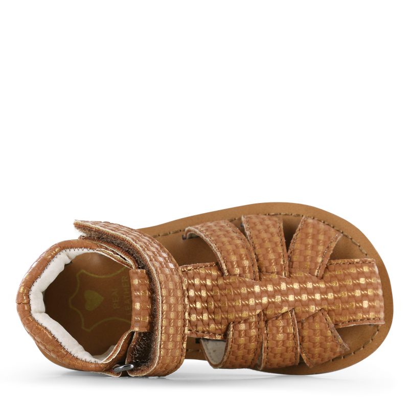 Shoesme cognac sandaal met motief Microfiber leer | Sale