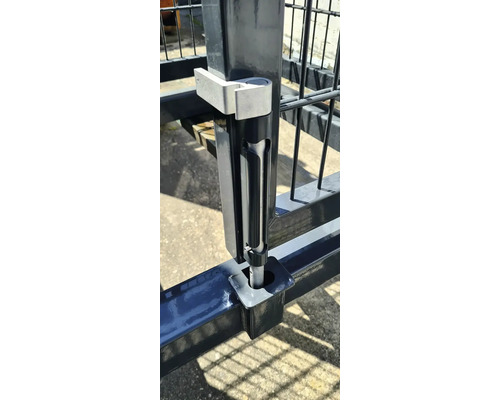 Premium dubbele poort 400 x 100 cm 8/6/8 kader 60x40 incl. palen voor betonnering, thermisch verzinkt