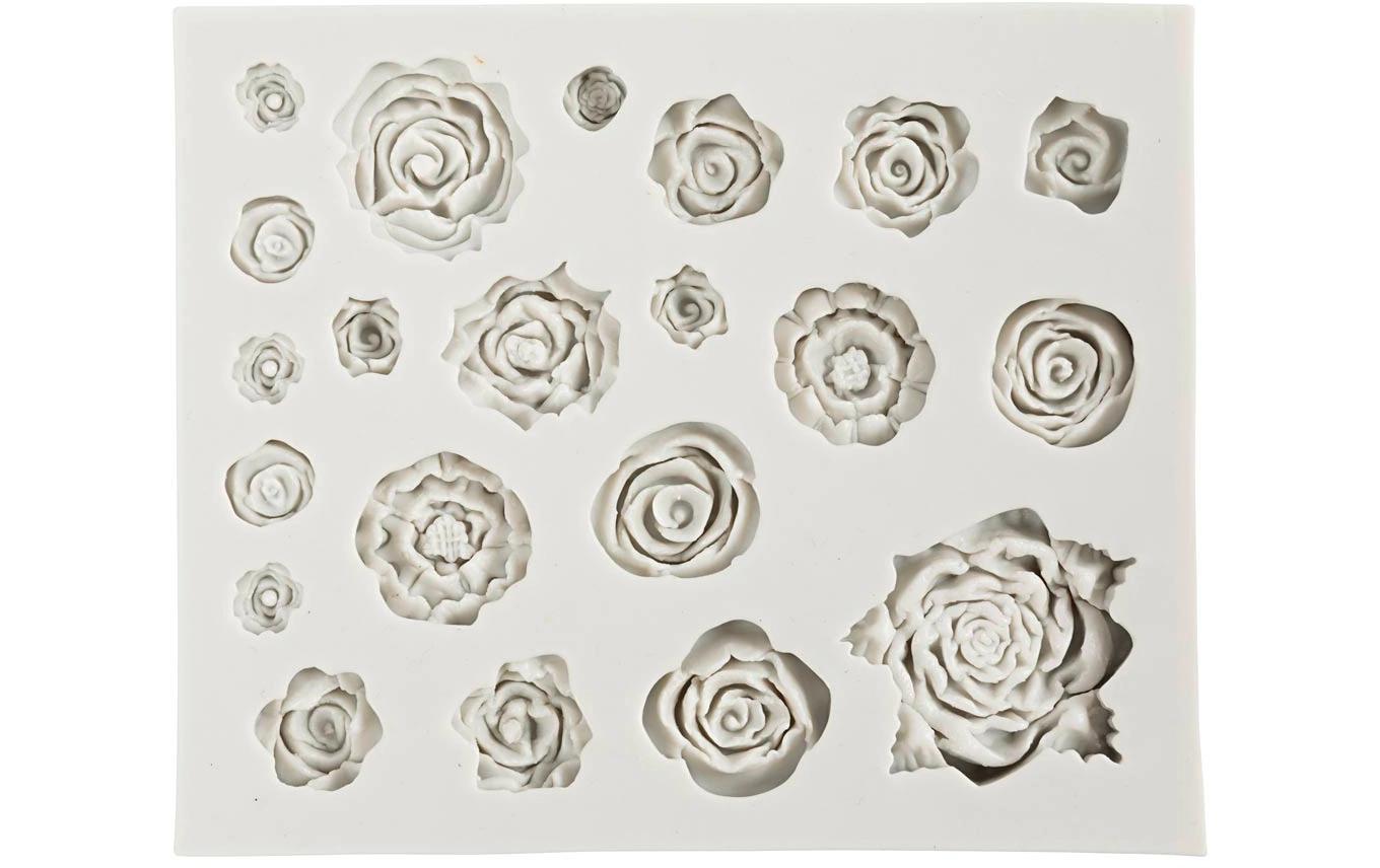 Versiegelung Giessformen Silikon Rosen MotivFlexible Silikonform