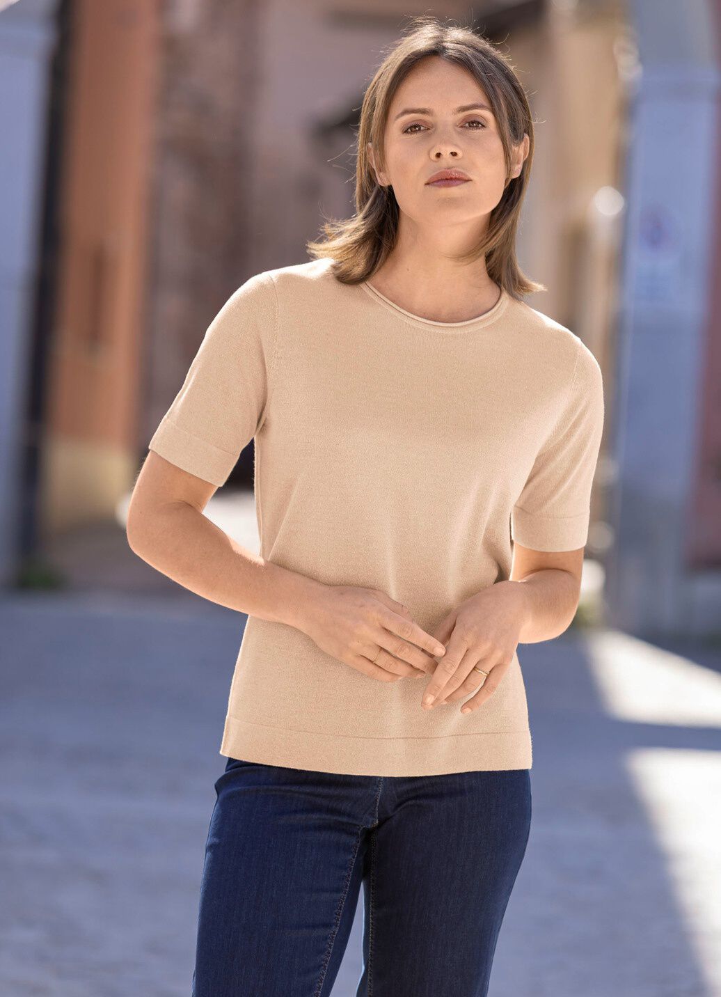 Pullover mit rundem Halsausschnitt