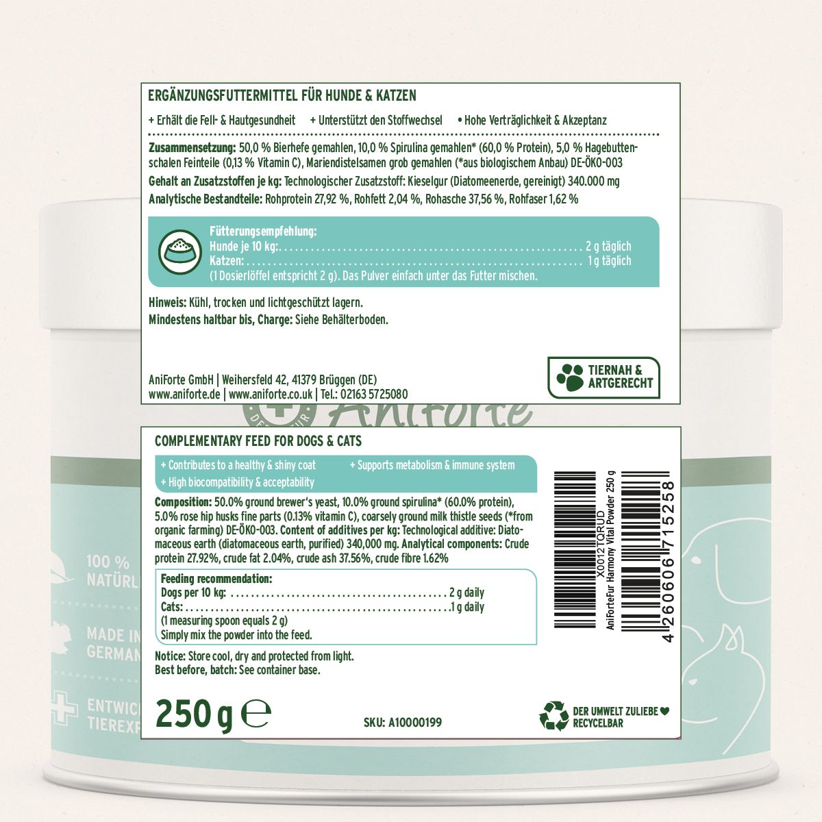 AniForte Fellharmonie Vitalpulver