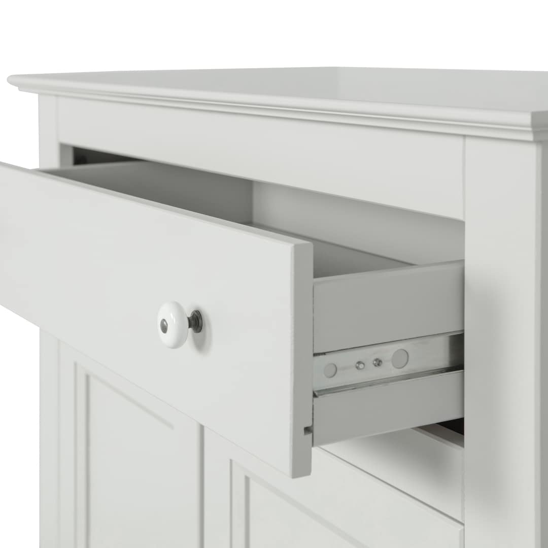 Highboard EVA 93 x 150 cm Kiefer teilmassiv nebelweißes Finish