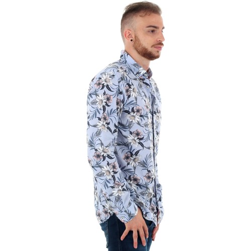 Jack & Jones - 12151589 JPRSUMMER FLOWER PRINT SHIRT L/S BD INFINITY SLIM FIT Azul