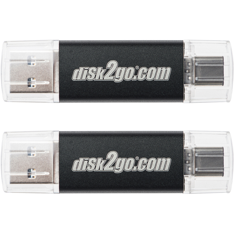 disk2go USB-Stick switch, 64 GB, USB-A, USB-C, 2 Stück