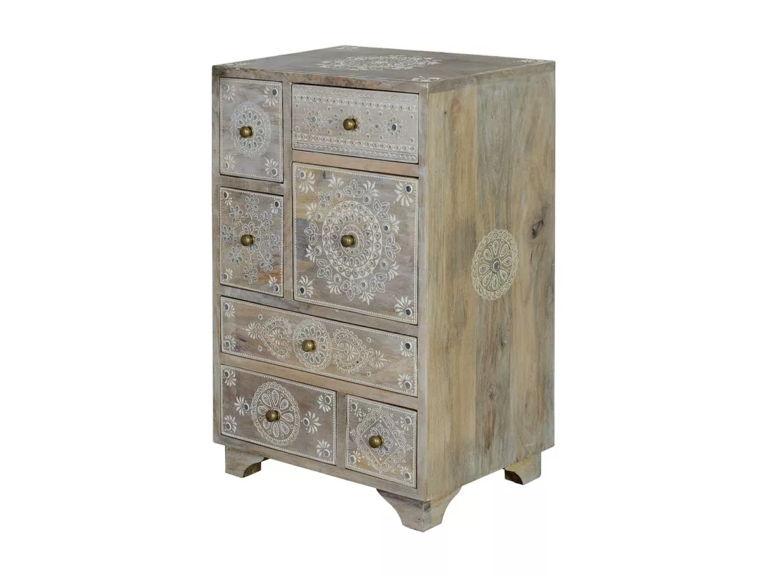 Cabine téléphonique en bois de manguier naturel Marrón.Giner y Colomer.66x30x42
