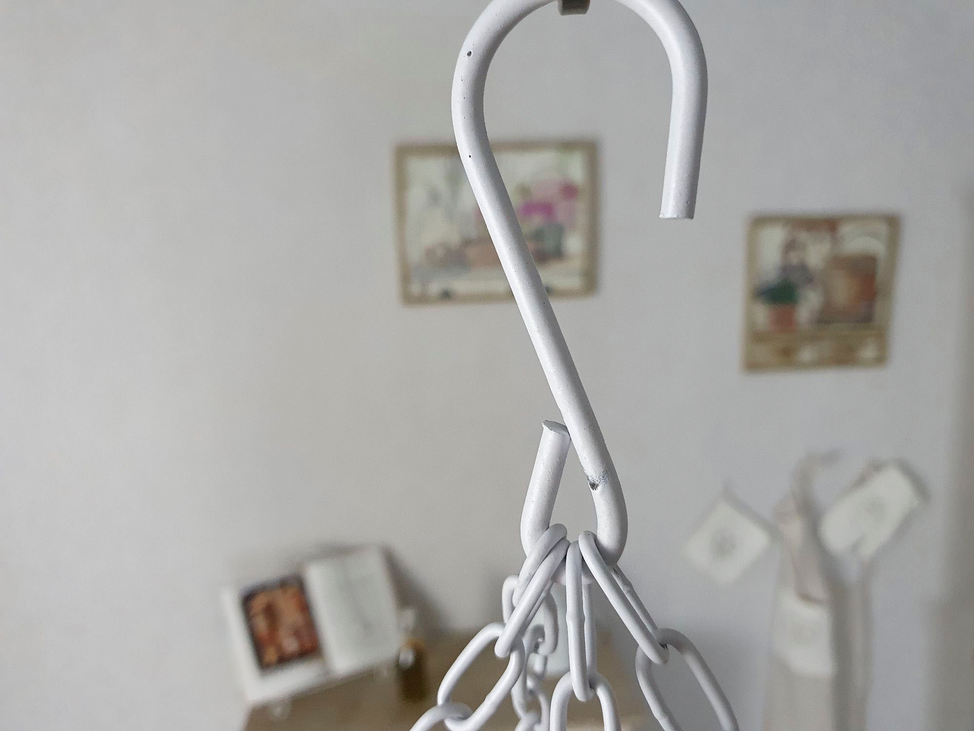 Ambiente Haus Hängekorb »Topfhänger Romance aus Holz/Eisen/Weiss«