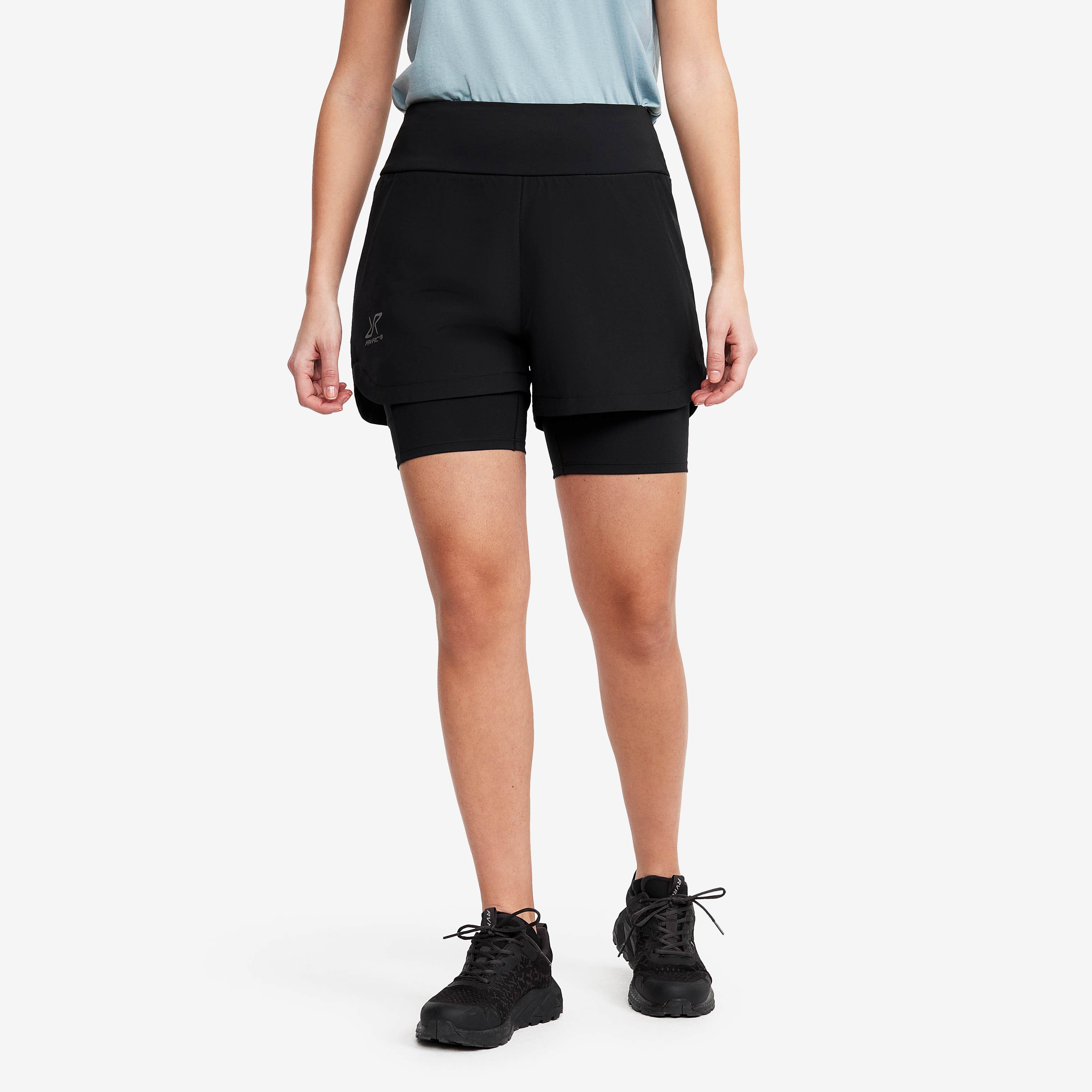 2-in-1 Shorts Dame Black