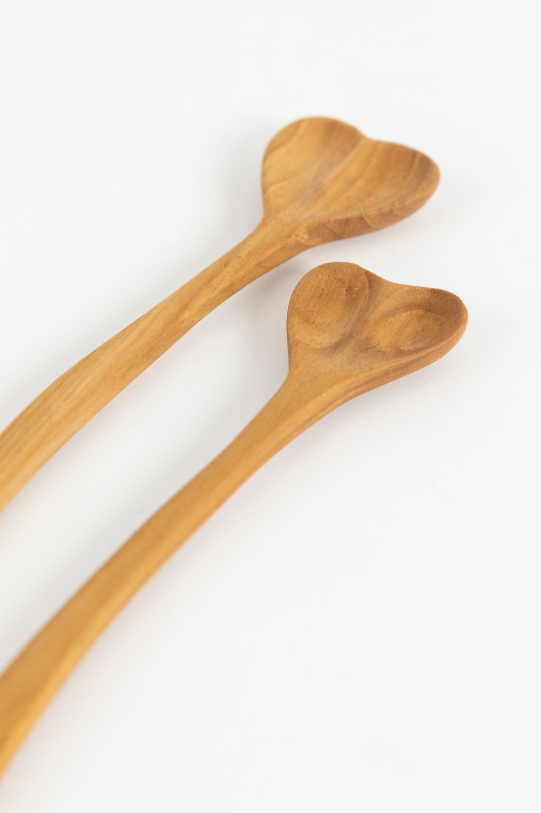 Houten latte lepel hart