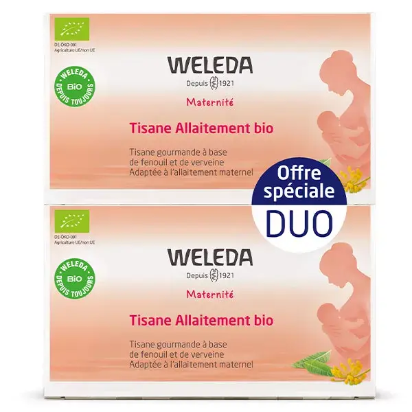 Chá de ervas para amamentação Weleda Maternity com funcho e verbena orgânicos, pacote com 2 x 20 sachês