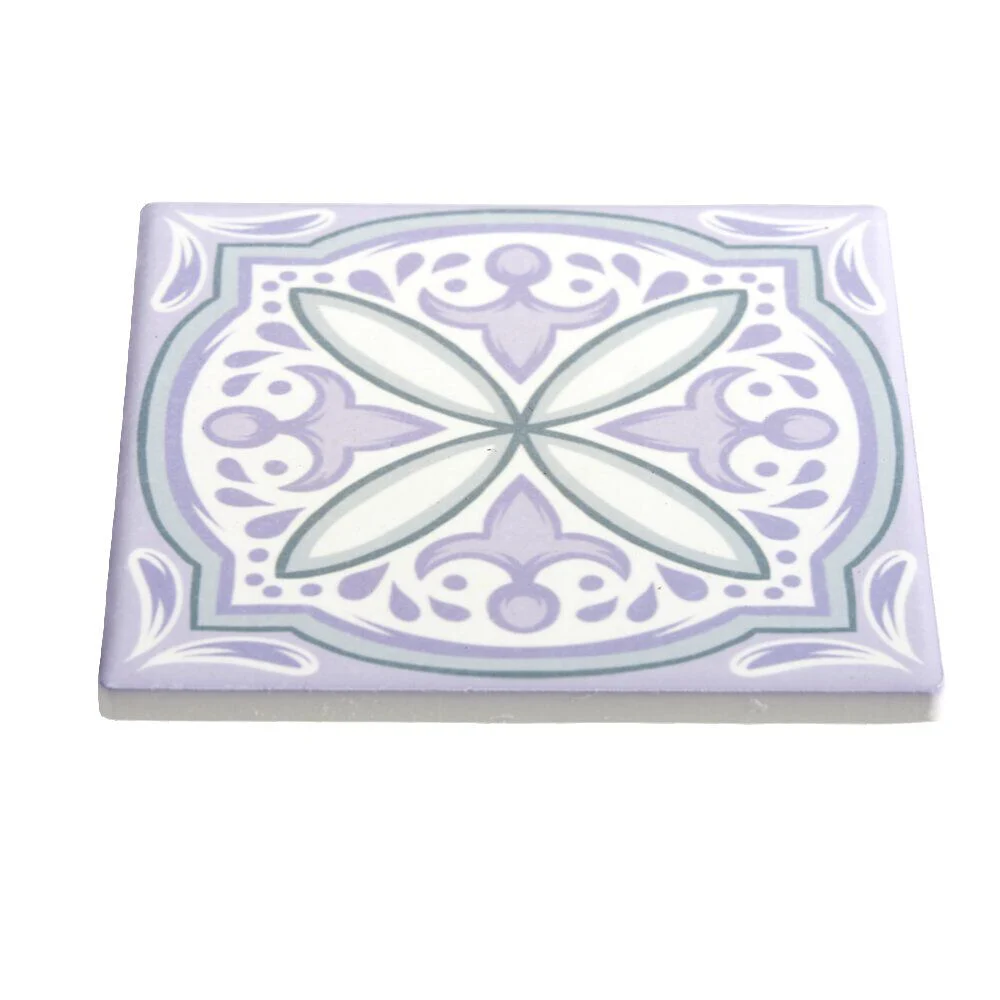 Sous verre en dolomite imprimé 10x10cm - 6 modèles