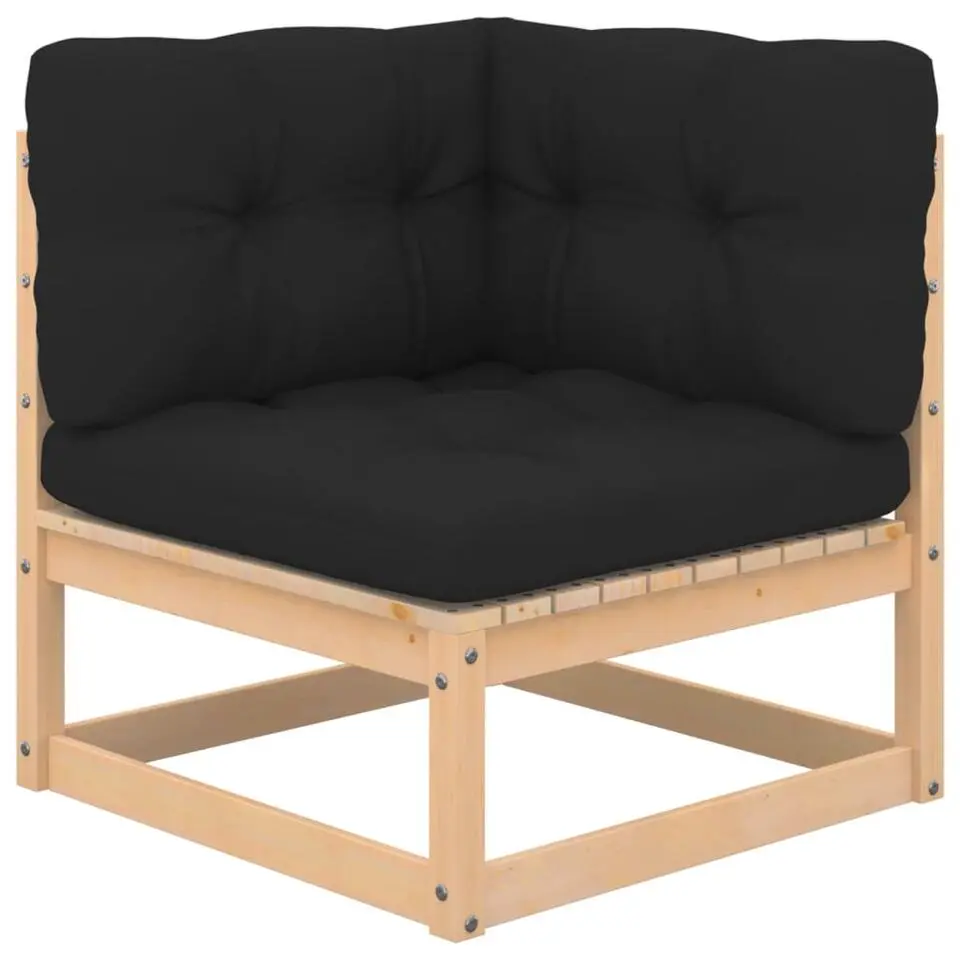 vidaXL - Loungeset - Antraciet - Grenenhout - 4 stuks