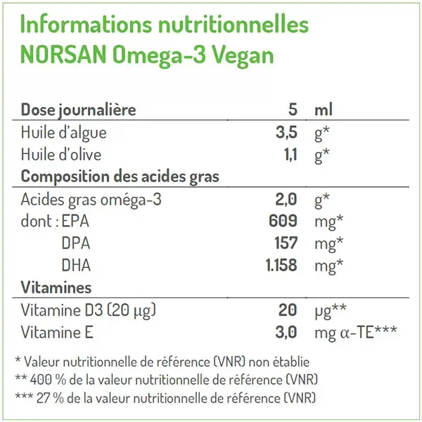 Norsan Ómega-3 Vegano 2000mg Óleo de Algas 100ml