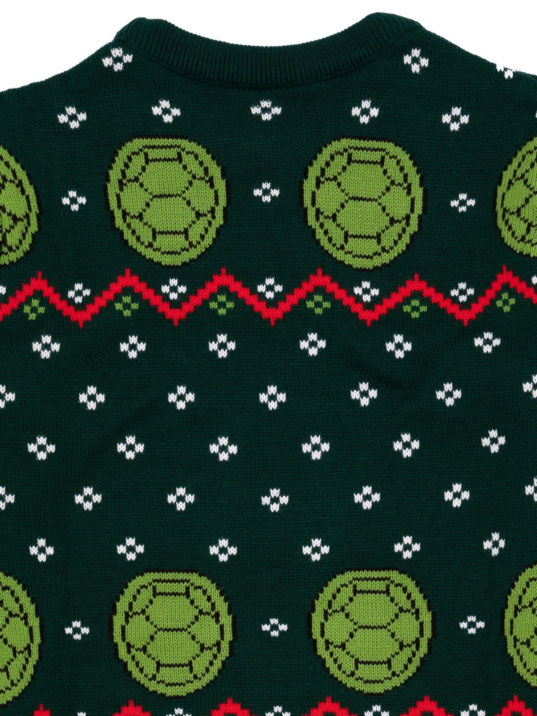 Zwart met Ninja Turtles - Vanilla Underground - Kersttrui voor heren