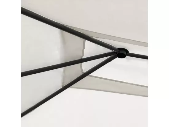 Belvédère avec revêtement de poteaux 3x4x2,6 m Crème 160 g/m²