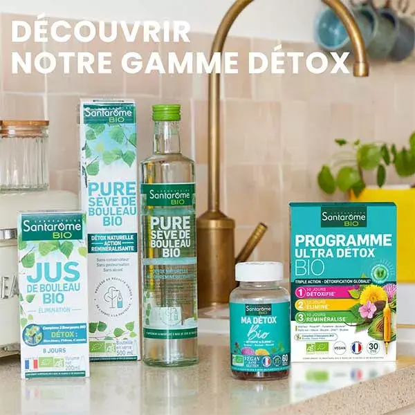 Santarome Orgânico - Seiva de Bétula Pura - Desintoxica e Remineraliza - Pacote com 3 x 500ml