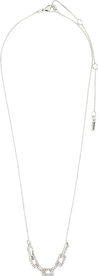 Pilgrim COBY recycled crystal pendant necklace silver-plated Sølv