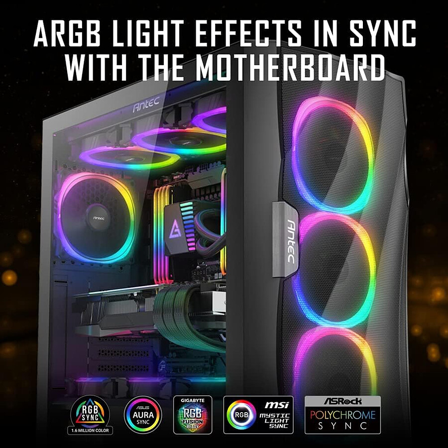 Antec Fusion 120 ARGB - Noir - Pack de 3 + contrôleur