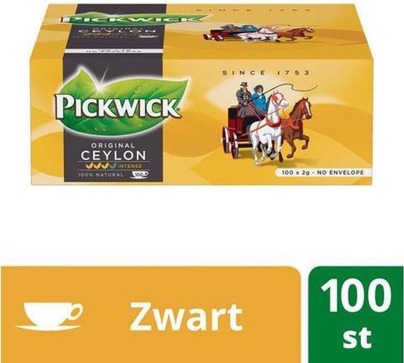 Thee Pickwick ceylon 100x2gr zonder envelop