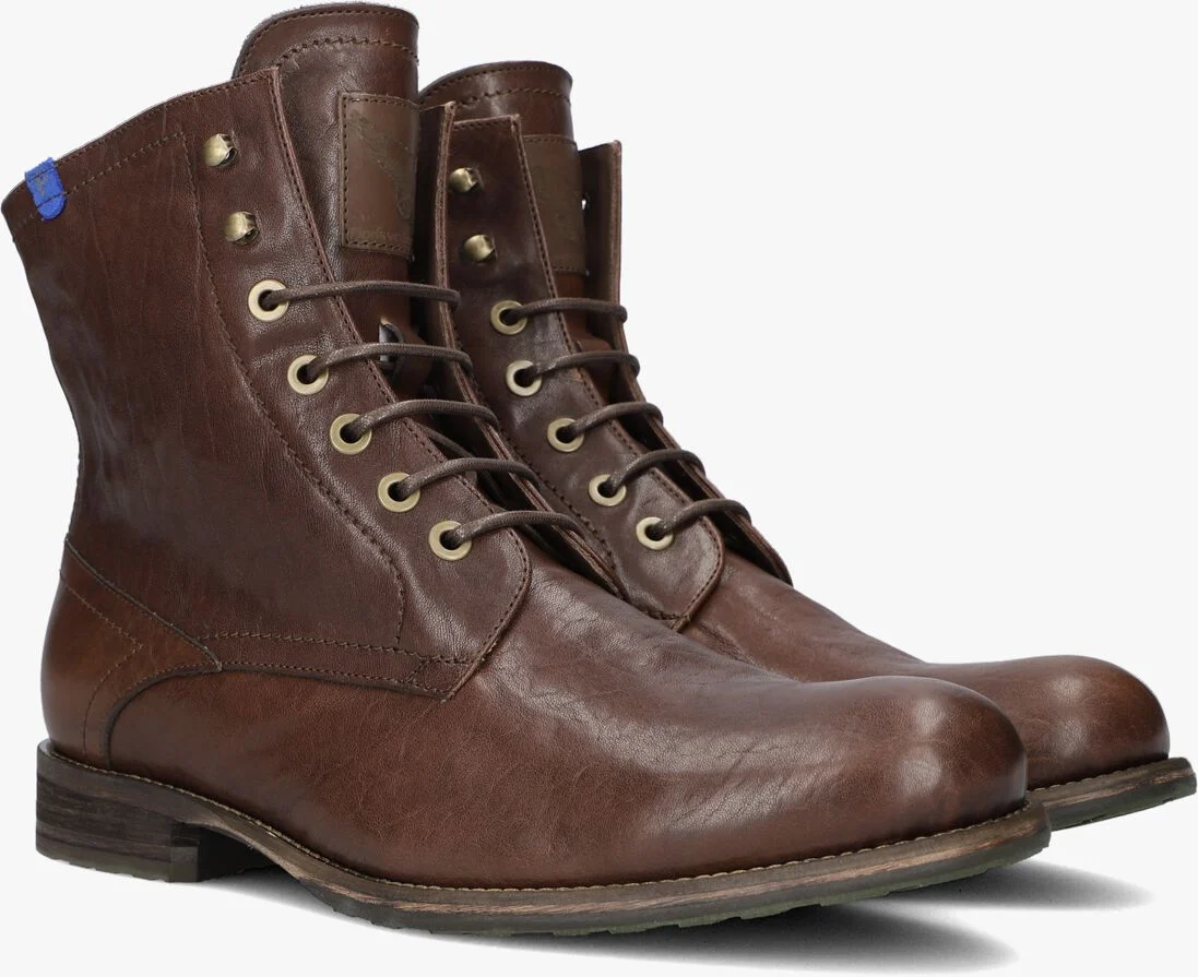 FLORIS VAN BOMMEL cognac floris van bommel veterboots sfm-80011