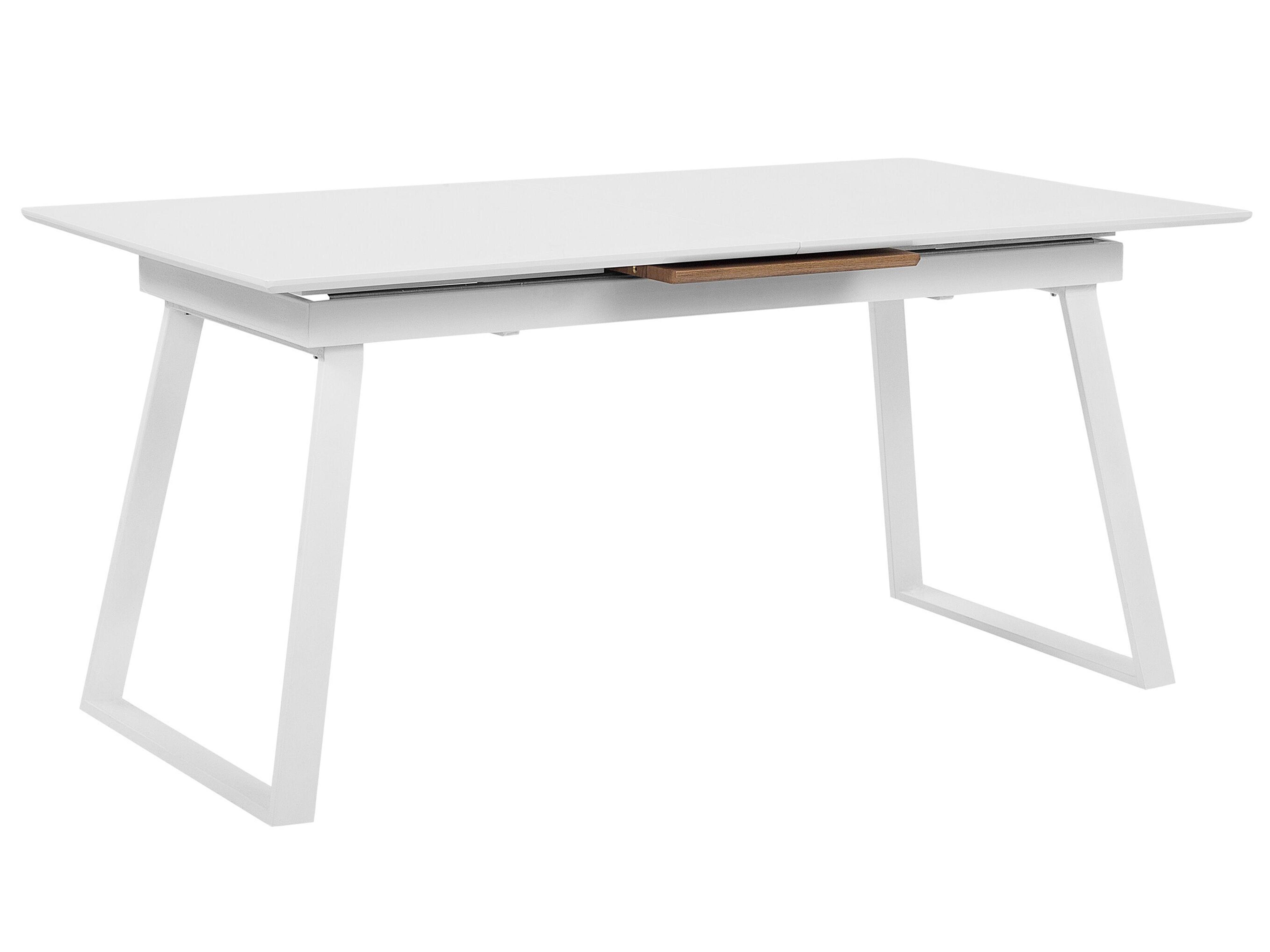 Eettafel uitschuifbaar KALUNA Wit 90 cm 160/200 cm