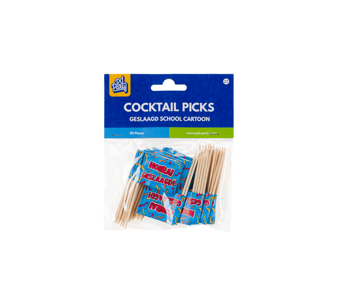 Geslaagd Cocktailprikkers 50st