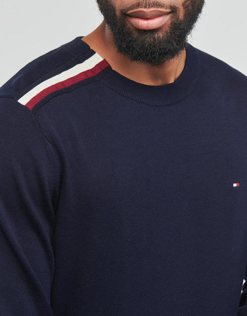 Tommy Hilfiger - GLOBAL STP PLACEMENT CREW NECK - Marine