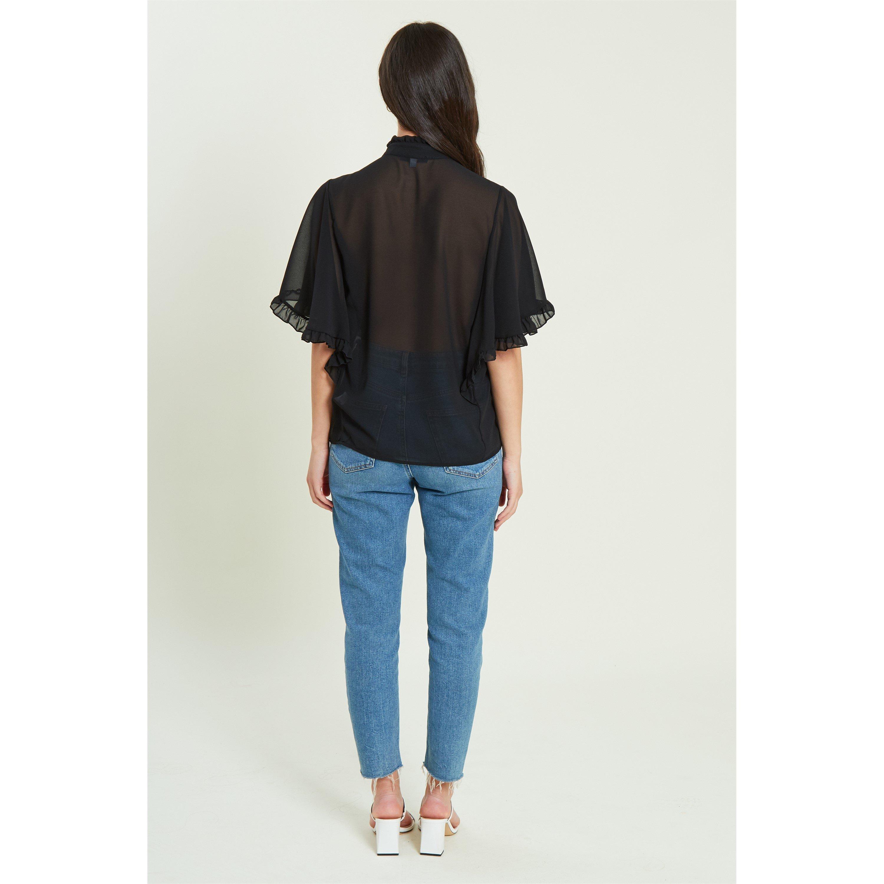 Be You Frill Frill Button Through Blouse
