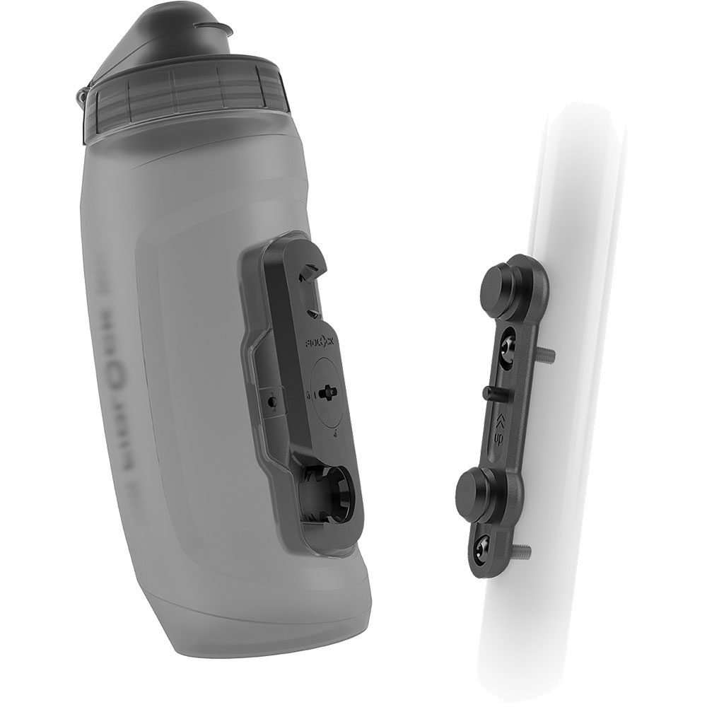 Fidlock 590ml Trinkflasche + Bike Base transparent schwarz