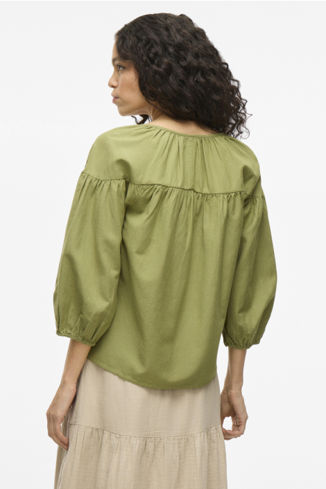 Vila groene dames blouse