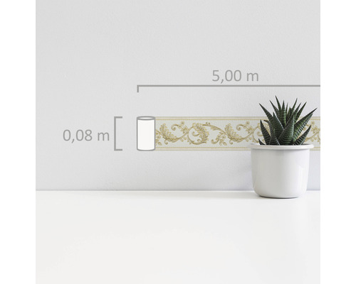 Rand 36914-1 Vinyl zelfklevend ornament crème/goud 5 m x 8 cm
