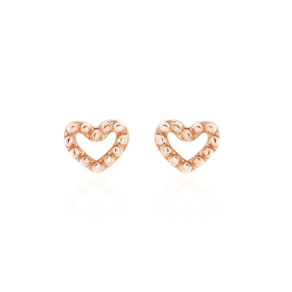 Boucles D'oreilles Puces Menel Argent Rose