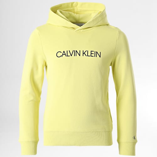 Sweat Capuche Enfant Institutional Logo 0163 Jaune