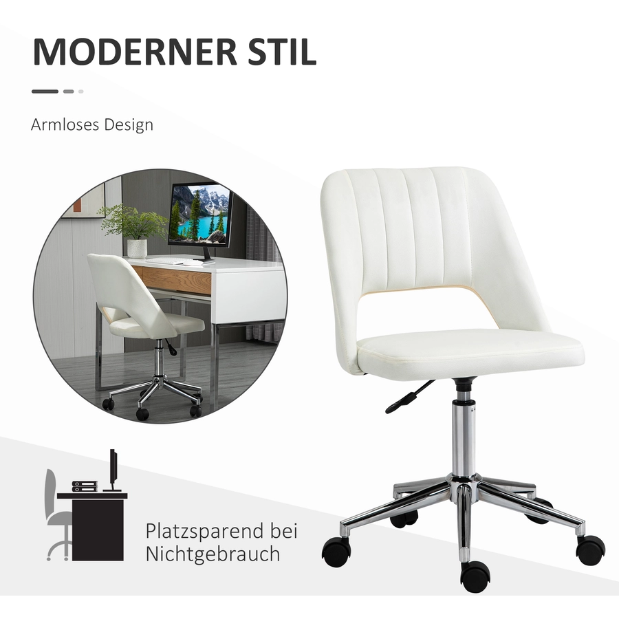Vinsetto Bürostuhl ergonomisch geformt, high-end gaslift Beige